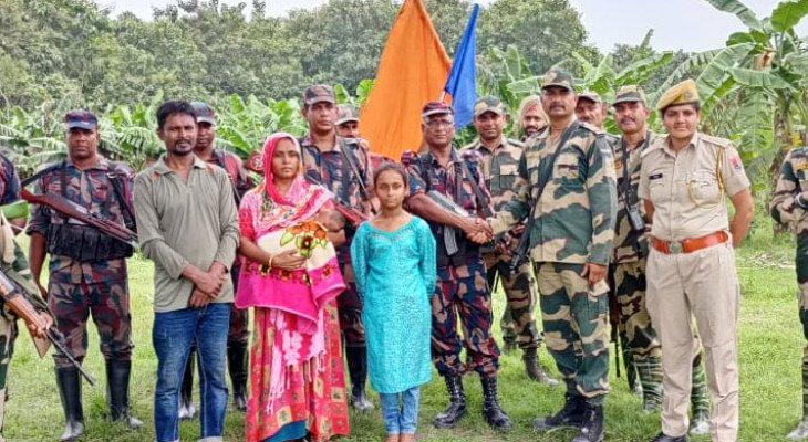 চুয়াডাঙ্গা সীমান্তে ভারতে অবৈধ অনুপ্রবেশকারী ৪ বাংলাদেশিকে হস্তান্তর